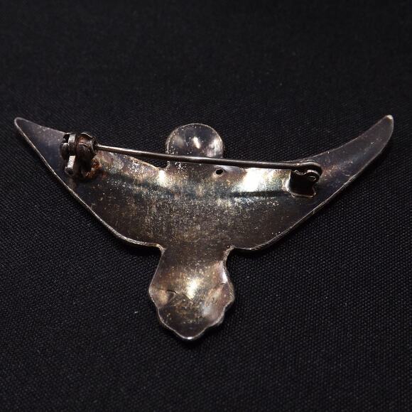 Vintage Zarah Hummingbird Brooch, Enamel on Silver - Picture 5 of 10